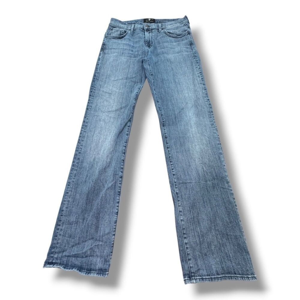 7 For All Mankind Jeans Austyn Straight Mid Rise Denim Casual Blue Men’s 34x33